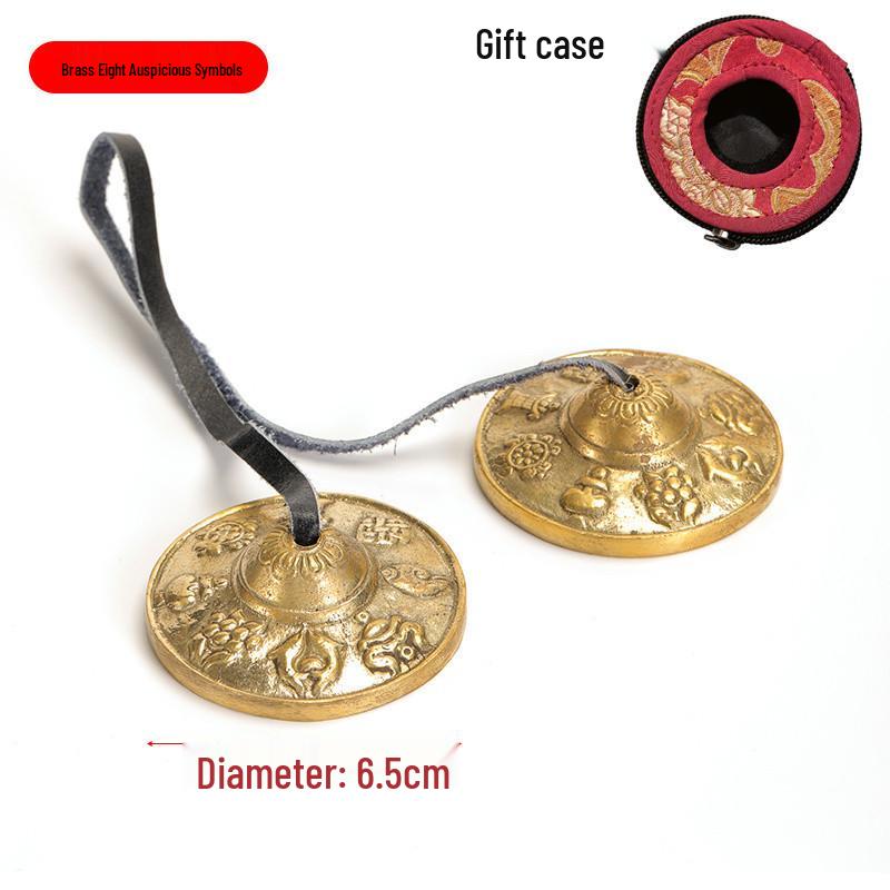 Nepal Handmade Brass Cymbals: Percussion Gong & Yoga Awakening Instrument