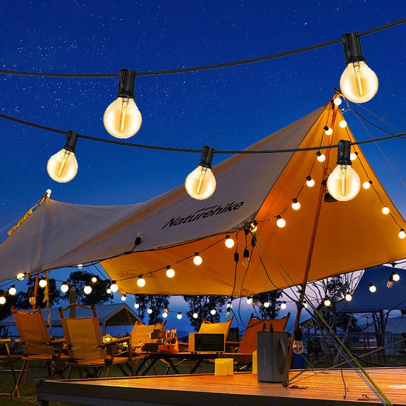 100/50/25 футов USB светодиодные фонари 5 В 1 Вт G40 пластиковая лампа уличная водонепроницаемая палатка сказочный дворик гирлянда с гирляндой для свадебного декора