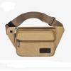 Men's Canvas Crossbody Bags Multifunctional Multi-Pockets Storage Bag Chest Shoulder Bag Large Capacity Waist Bag Chest Pack