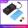 Радиатор-охладитель с двумя вентиляторами для Raspberry Pi 4B/3B+, 5В 0.3А