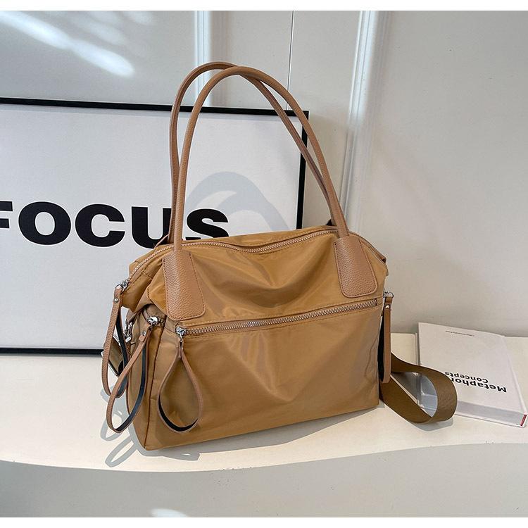 Crossbody Bag Women's Nylon Cloth Solid Color Hand Tote Bag Large Capacity Short-distance Travel Bag Shoulder Bag