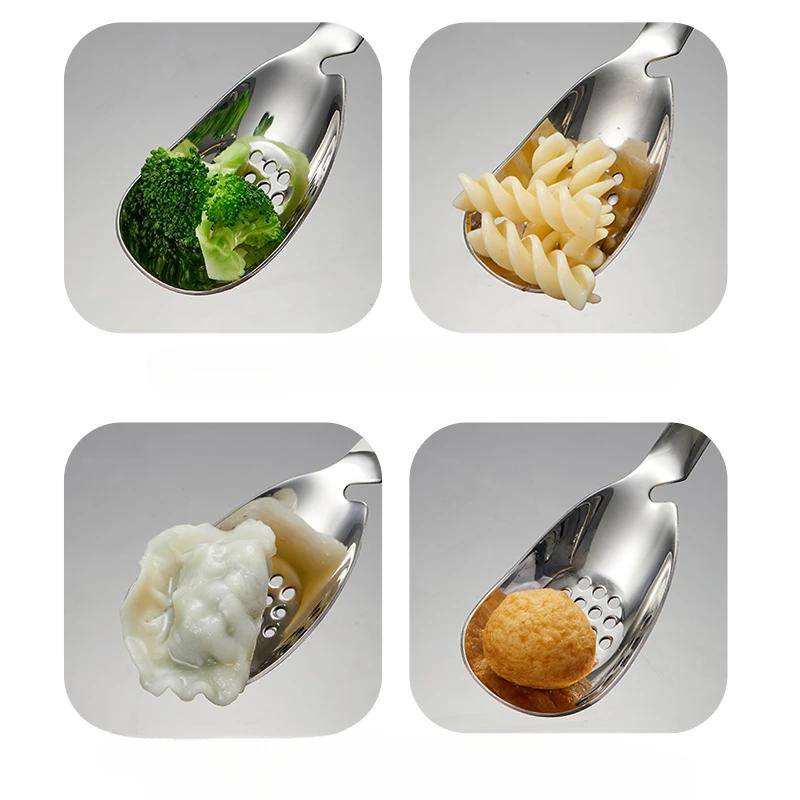 Stainless Steel Mini Colander for Olive Sugar Garlic Small Strainer Spoon Kitchen Household Creative Food Grade Strainer Spoon