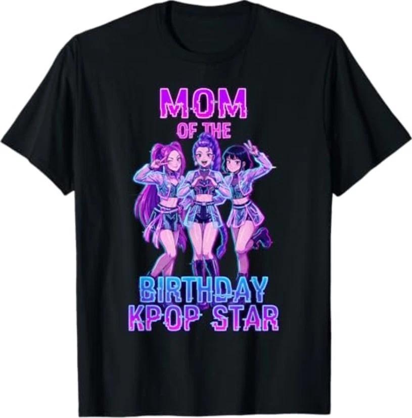 Мама Девочки-Именинницы K-pop Звезда Корейская Поп-Музыка Футболка на День Рождения