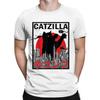 Смешная футболка Catzilla Japan Cat Kitten Lover для мужчин, повседневные футболки для мужчин, летняя футболка Hombre Oversize, рубашка Harajuku для мужчин, одежда