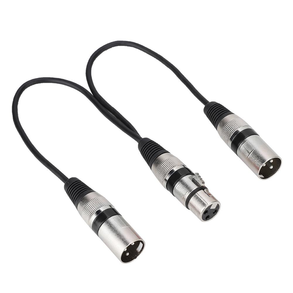 30 см XLR Female Jack to Dual Male Head Splitter Adapter o Удлинительный кабель для микрофона Canon Black