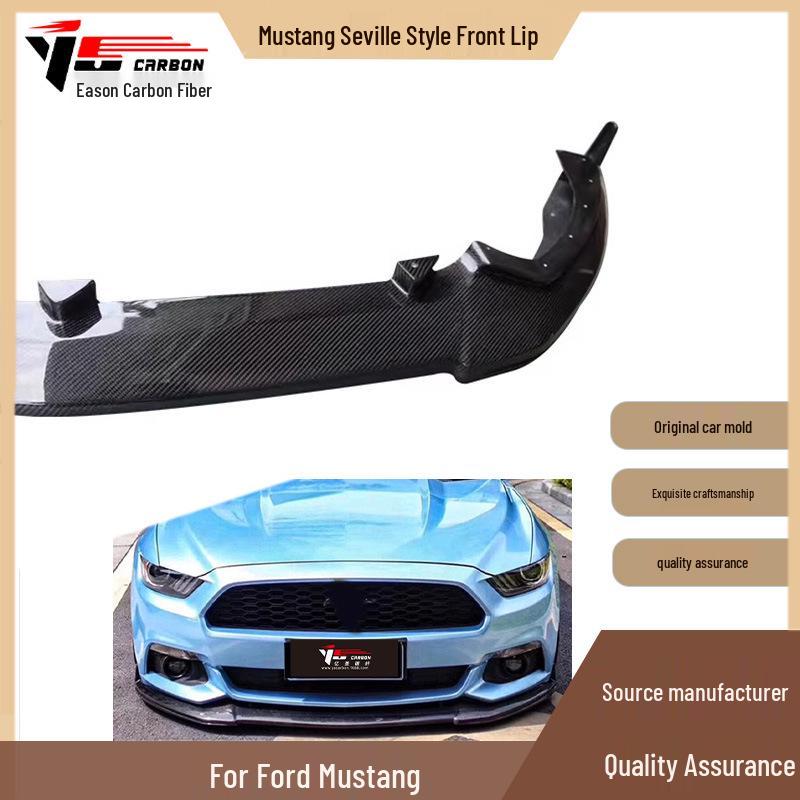 Передний спойлер-губа из углеродного волокна для Mustang 2015-2022