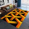 3D Геометрический узор Ковер Коврик Абстрактный дизайн Домашнее украшение Гостиная Спальня Нескользящий Мягкий Напольный коврик Декор в стиле современного искусства