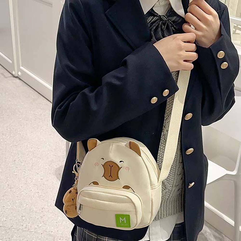 Anti-splash Water Cartoon Shoulder Pouch Plush Doll Pendant Creative Crossbody Bag Women