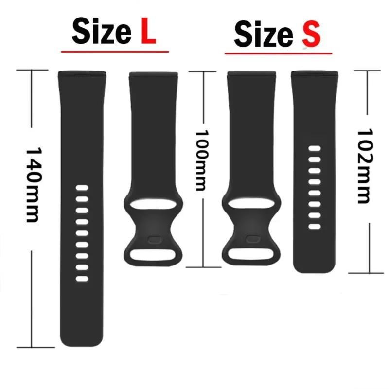 Спортивный ремешок для Fitbit Versa 3, ремешок для смарт-часов, аксессуары для браслета, ремешки для часов, мягкий силиконовый браслет для Fitbit Sense Versa3