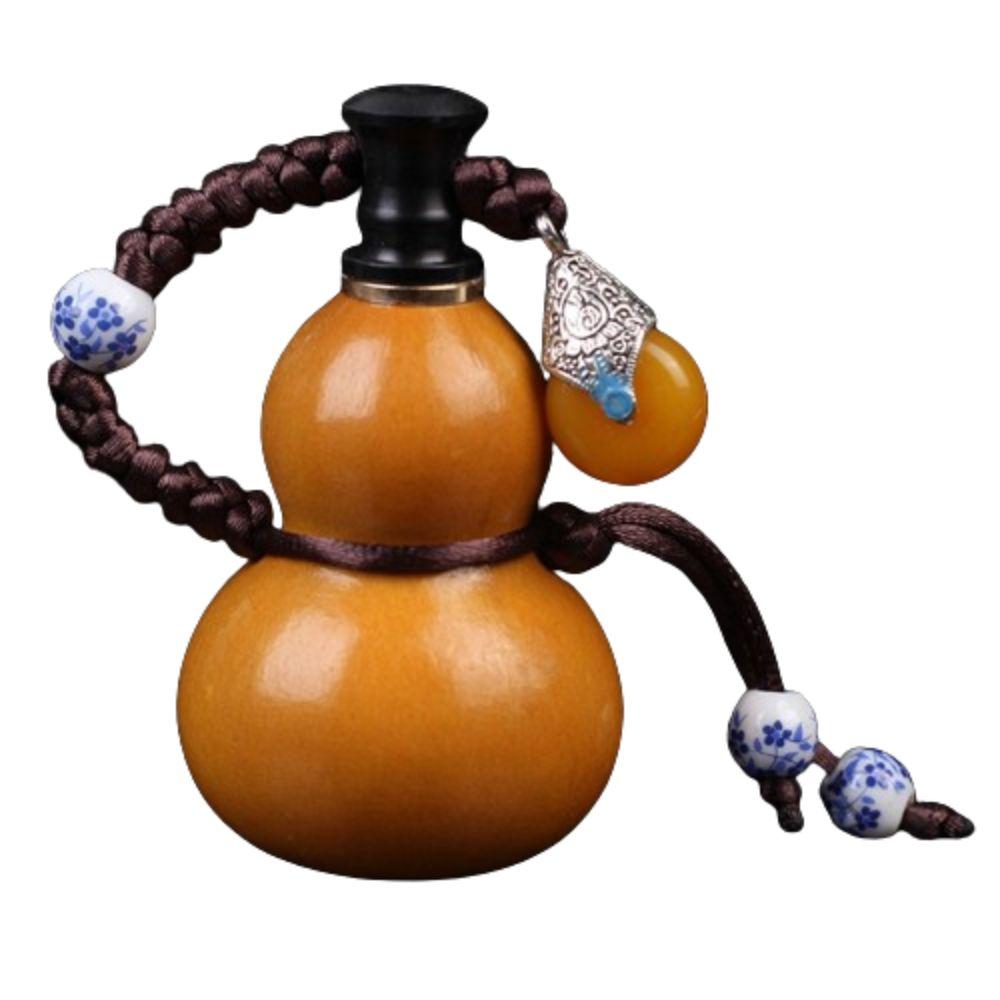 Retro Wood Gourd Hanging Decor Natural Gourd Pendant Portable Water Bottle Outdoor