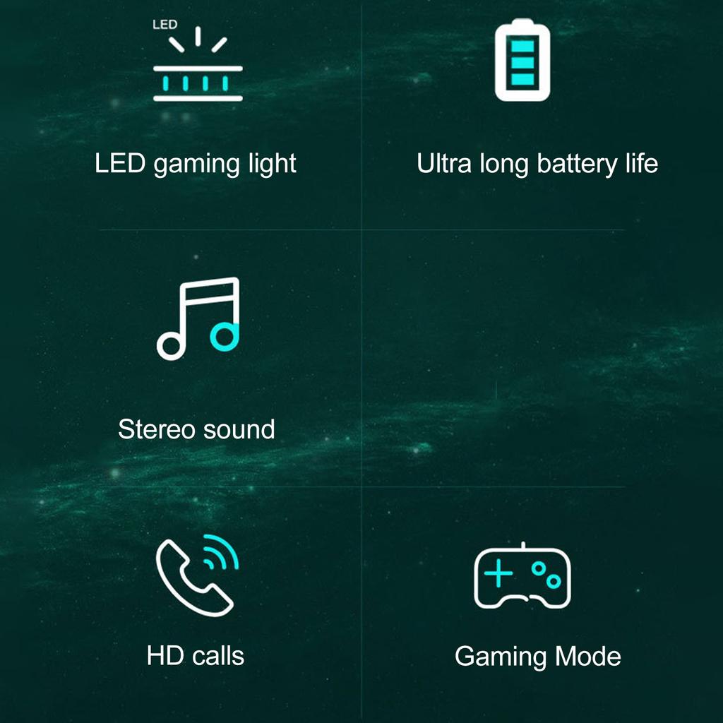 Wireless Game rbuds LED Digital Display V5.1 Gaming rphones with Wireless Charging Case for Sports Work
