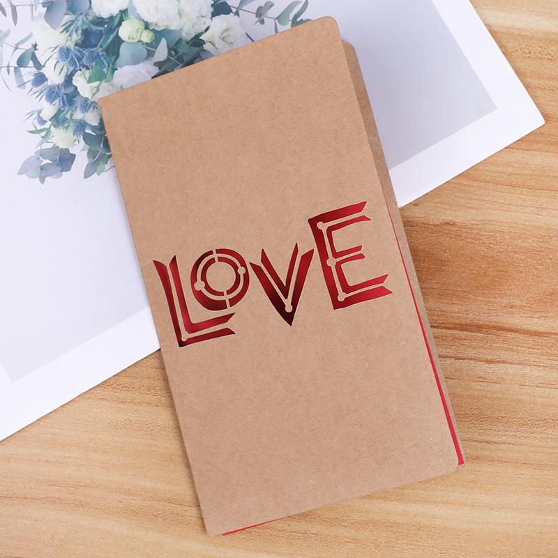 Вырезанные цветы в форме сердца на День святого Валентина Поздравительная открытка на День матери с конвертом Подарочная карта Приглашение на день рождения Принадлежности для свадебных торжеств