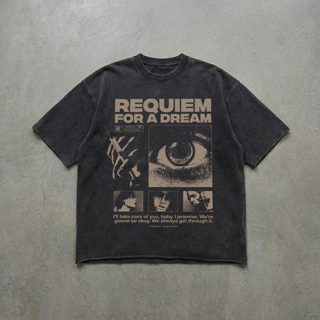 Requiem for a Dream Graphic T-Shirt | Oversized Cult Film Tee