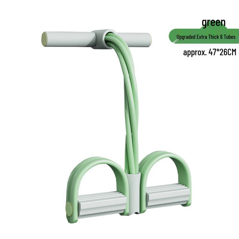 Многофункциональная фитнес-педаль для ног с 6 эспандерами для приседаний, тонизирования живота и упражнений для рук