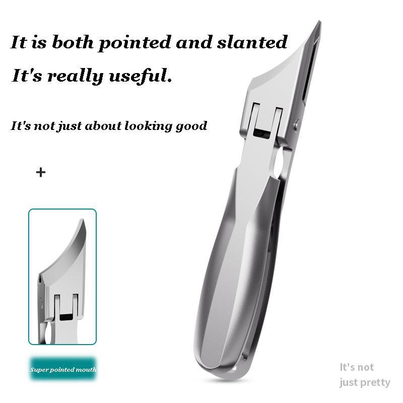 Large-opening nail clippers, super-sharp slanted nail clippers, anti-splash, thick nail grooves, household nail clippers