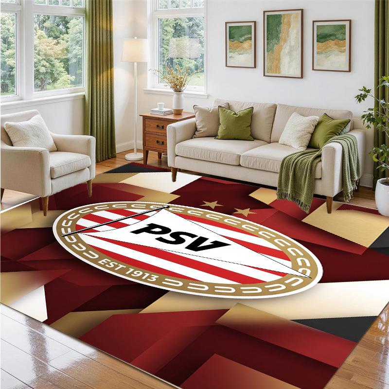 PSV Eindhoven FC Design Crystal Velvet Rug Soft Decorative Mat for Bedroom Entrance