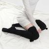 1 Pair Women Long Socks Solid Color Rhombus Texture Autumn Winter Knitting Stockings with Wool Balls Daily Wear