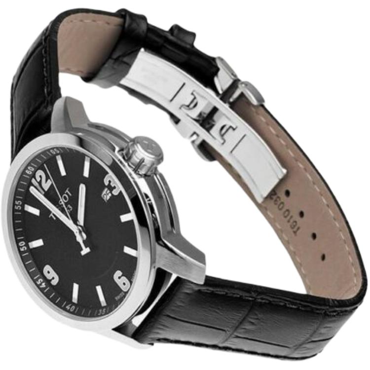 Tissot Спортивная коллекция Кварцевый механизм Мужские часы Часы 39,3 мм Черный циферблат Корпус из нержавеющей стали T055.410.16.057.00