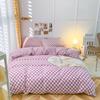 Удобная простыня цвета макарон, комплект из четырех предметов, комплект из трех предметов, постельное белье, одеяло для спальни, покрывало из хлопка в клетку
