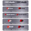 6Pc Car Brake Caliper Sticker High Temperature Waterproof Decal for qaz22 S3 S5 S1 S4 S2 S6 RS3 RS4 RS5 RS6 RS8 B8 B6 TT A3 A4 A5