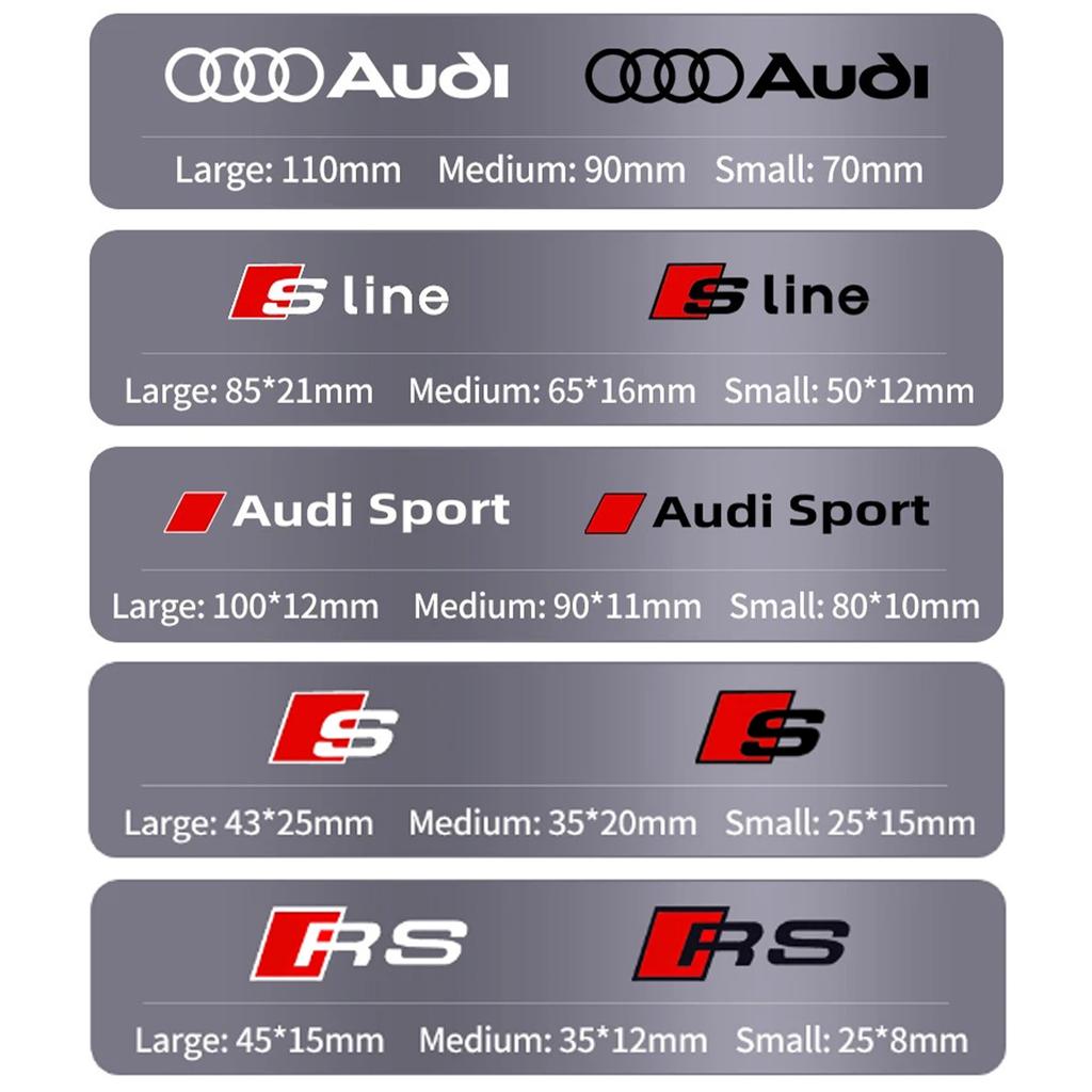 6Pc Car Brake Caliper Sticker High Temperature Waterproof Decal for qaz22 S3 S5 S1 S4 S2 S6 RS3 RS4 RS5 RS6 RS8 B8 B6 TT A3 A4 A5