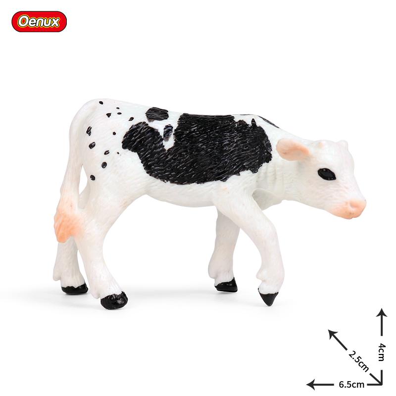 Oenux Симуляция Милые Фермерские Животные Молочная Корова Крупный Рогатый Скот Теленок Ангус Бык Вол Бык Буйвол Модель Фигурки Игрушка Развивающая Милая Подарок Ребенку