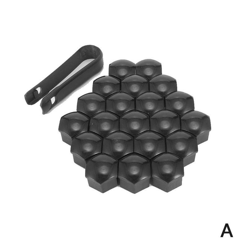 20x Car Hub Screw Cover Wheel Nut Caps Bolt Rims Kits Fit Wheel Bolts 17mm Nuts S9G7