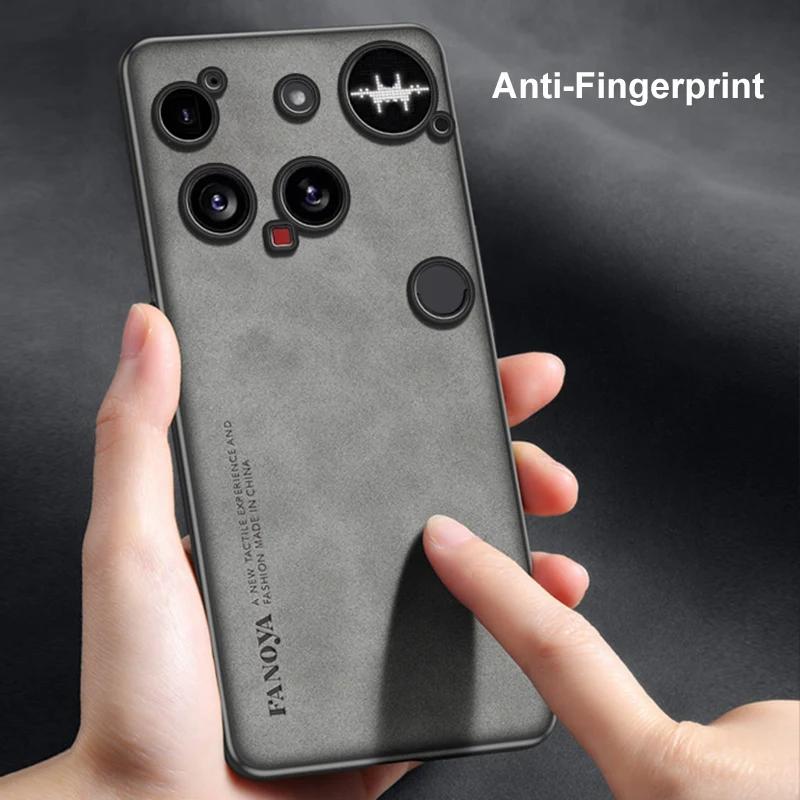 Для Nothing Phone 3A Pro Роскошный чехол из ПУ-кожи для Nothing Phone3 5G Задняя крышка Матовый силиконовый Ударопрочный Полная защита