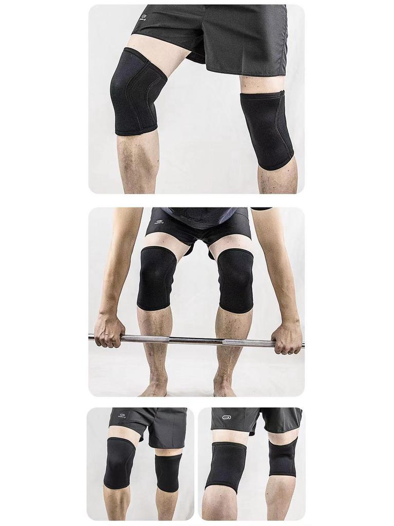 7-миллиметровые неопреновые компрессионные наколенники для тяжелой атлетики и приседаний - Защитное снаряжение для фитнеса