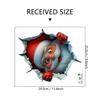 Santa Claus Break-Through Wall Decal, Vinyl Christmas Wall Stickers, Removable Holiday Decor for Home and Living Spas