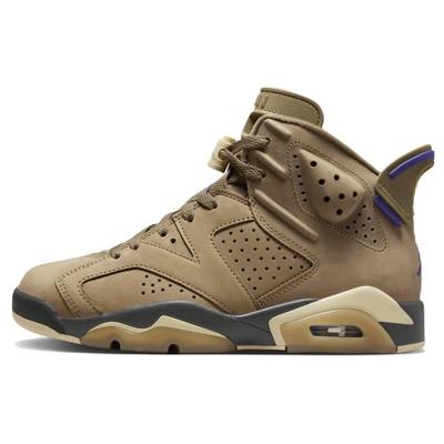 Air 6 Retro GORE-TEX Brown Kelp Женские кроссовки Team-Gold Shadow-Brown Court-Purple FD1643-300