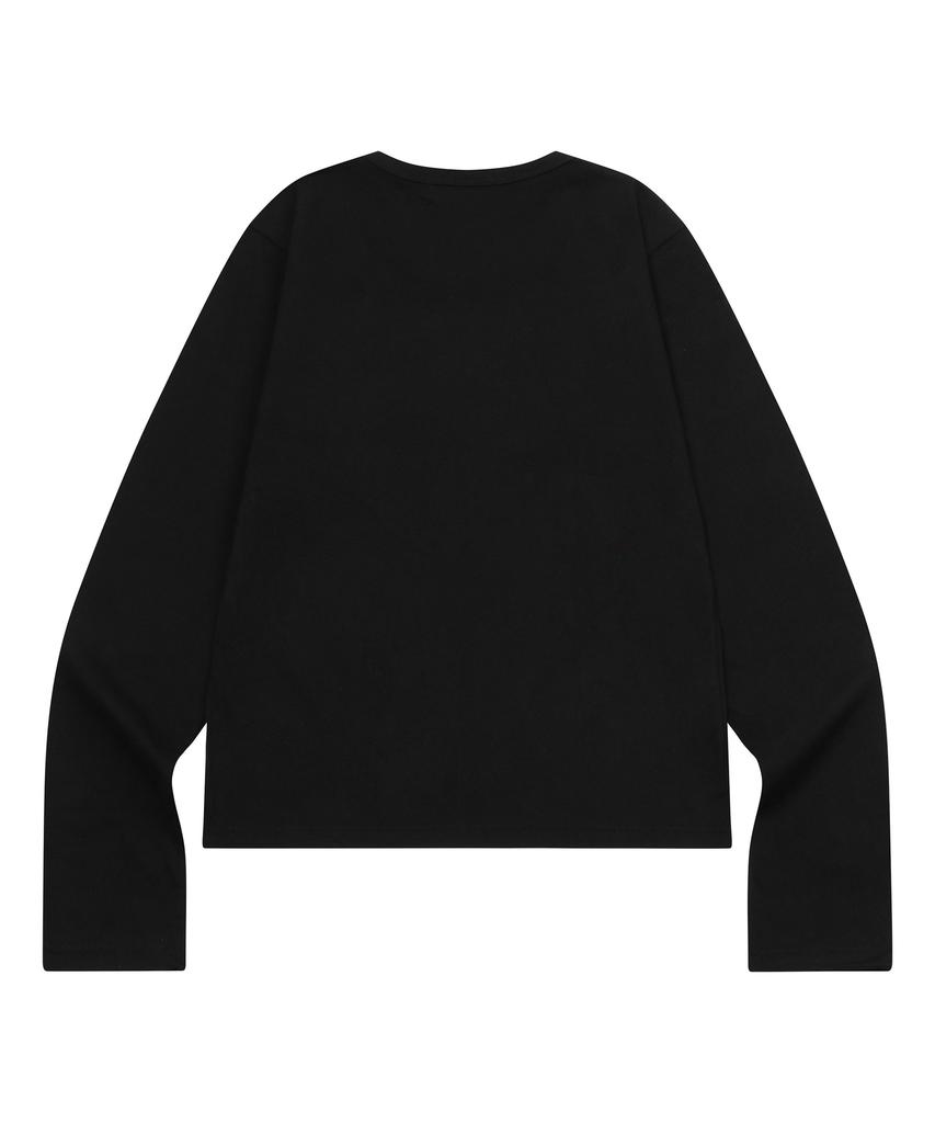 MUCENT Heart Lettering Long Sleeve T-Shirt (2 Colors)