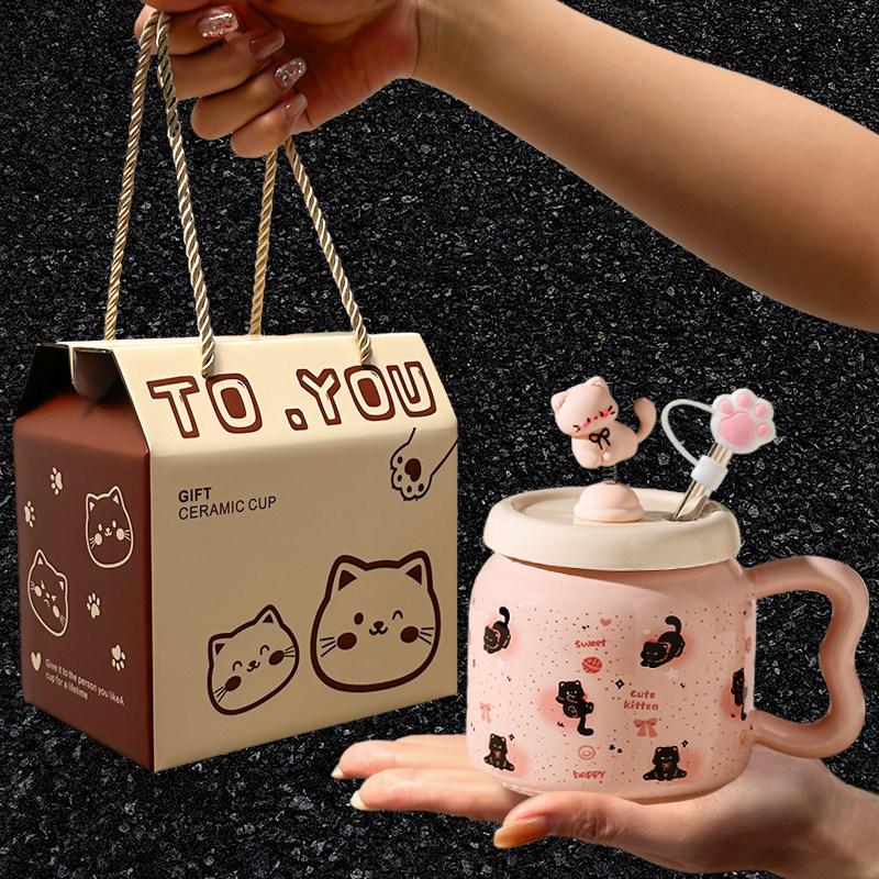 Турецкий керамический набор для латте с блюдцем - Ретро-кружка в подарочной коробке