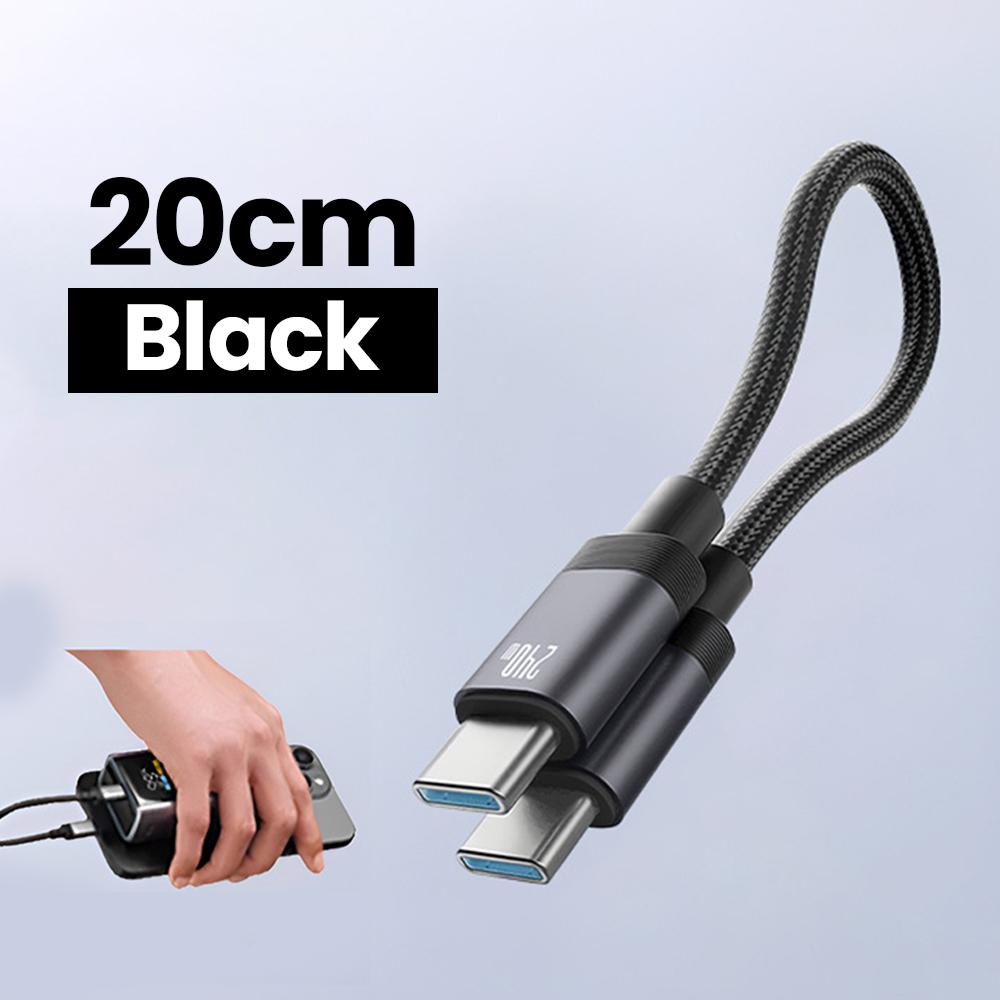 15СМ/20СМ 240Вт Type C на Type C Короткий Кабель 6А Кабель Быстрой Зарядки PD3.1 USB C Кабель Для iPhone 15 16 17 Power Bank Samsung