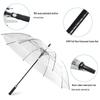 Eco-friendly Large PVC Transparent Golf Umbrella - Windproof, Rainproof, Sturdy, Long Handle with Print Logo