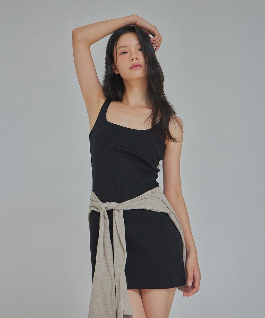 Top Girl Mannequin Square Neck Mini Dress_T416Ds502