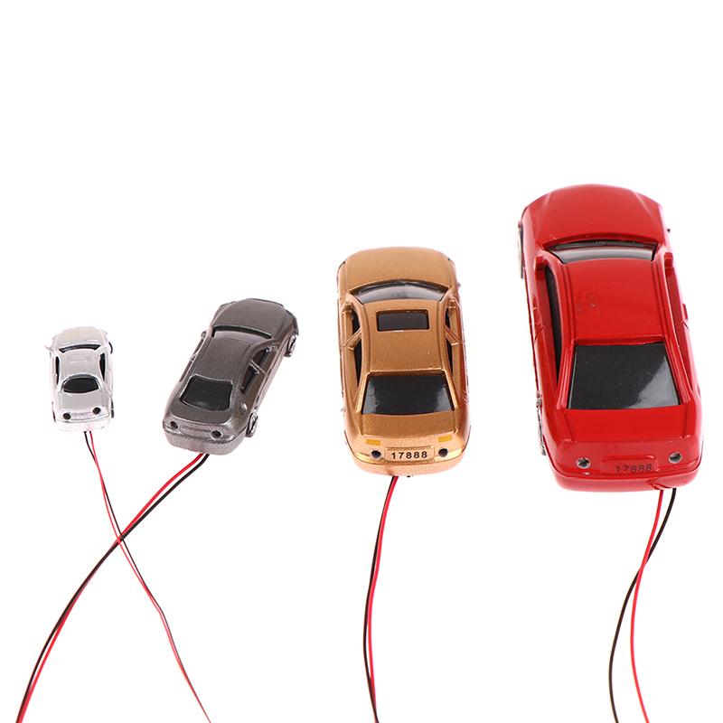 1:75/100/150/200 Пластиковые Модели Машин Со Светодиодными Огнями Микро Сцена Украшения Здания Аксессуары