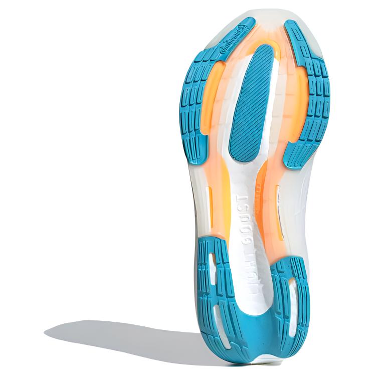 Adidas UltraBoost светло-серые, ярко-оранжевые, голубые, мужские кроссовки Dash-Grey, Lucid-Cyan IE1758