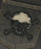 WKNDRS [Koin Seoul] Damaged Skull Denim Shorts (Black)