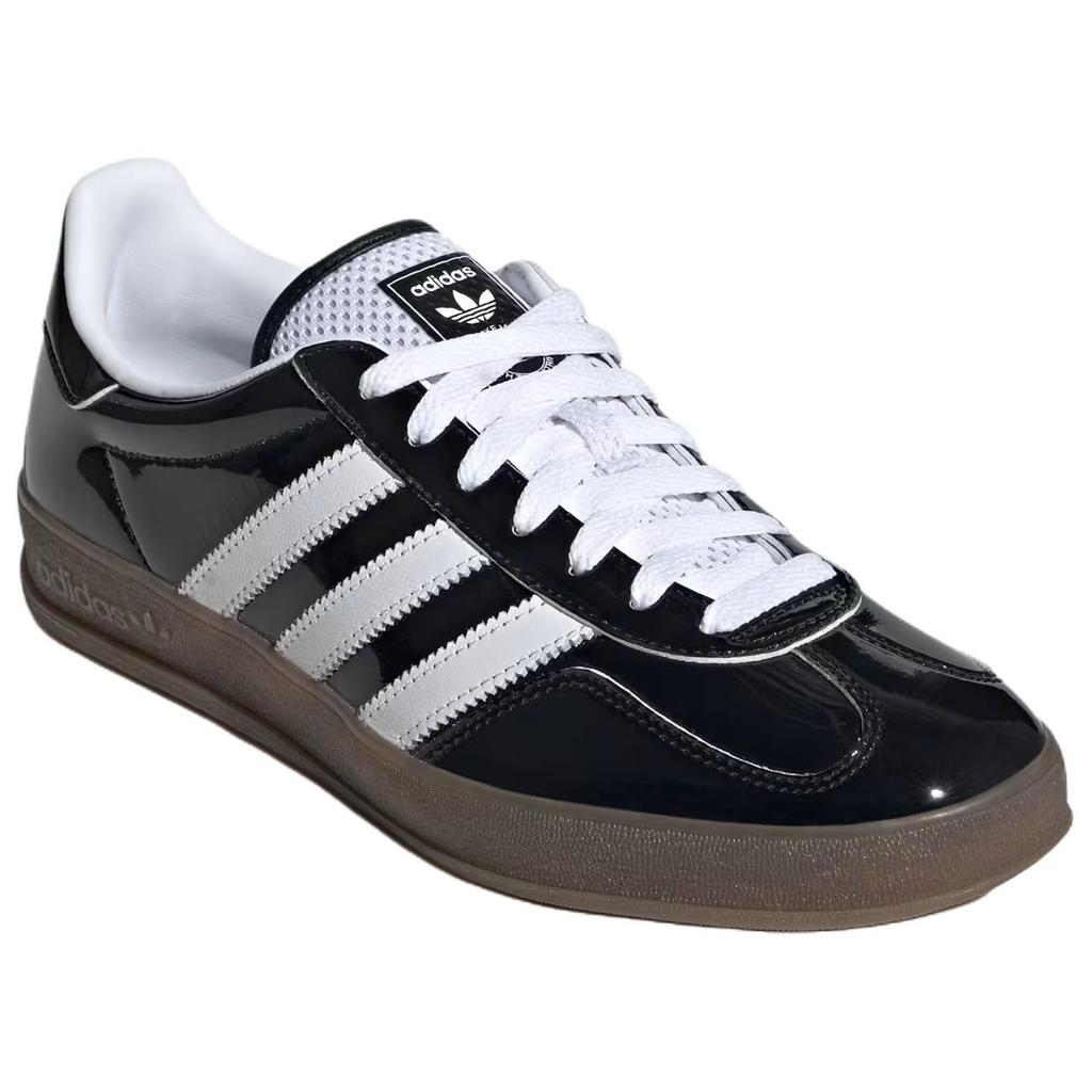 adidas Gazelle Indoor Черный Лакированный Кожаный JQ8124