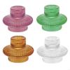 62KD Set of 6 Glass Candlesticks Flower Vases Glass Candlestick Holder Home Accent