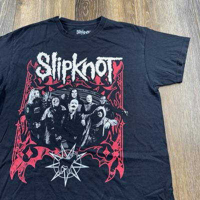 Футболка Slipknot Мужская L Черная Тур 2024 Концерт Логотип Метал-группы Короткий рукав Унисекс Футболка