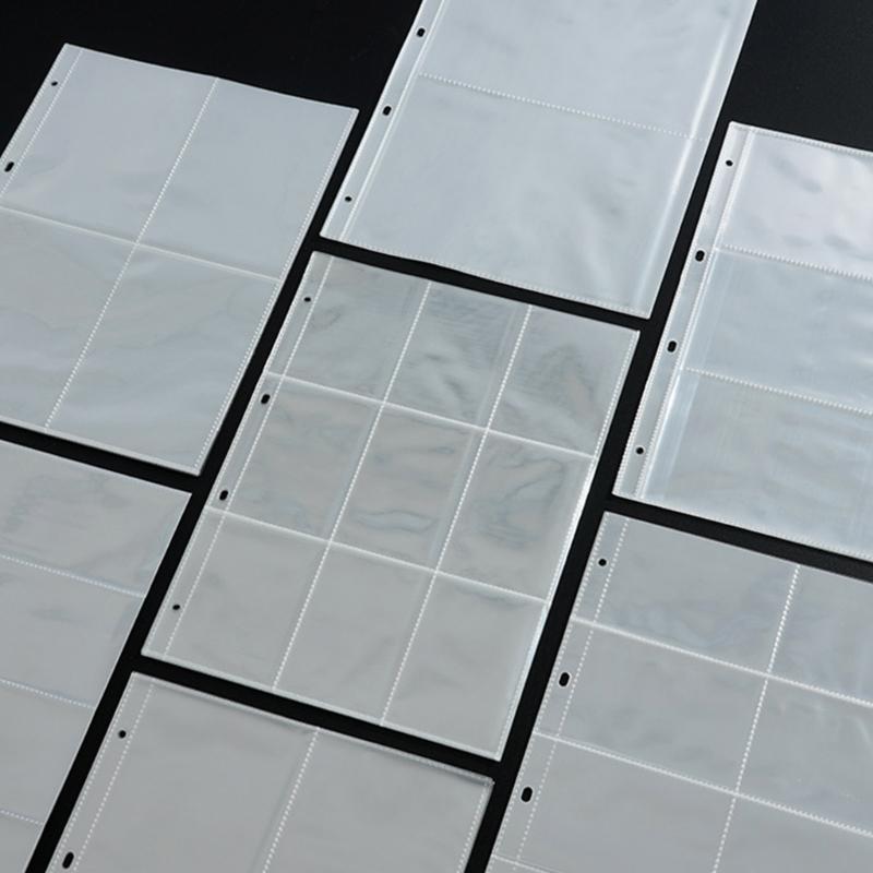 Пластиковая страница для фотоальбома, 20 шт., для коллекционных карт, плотные прозрачные кармашки-листы, защитные кармашки для фотокарточек