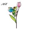Decorative Planter Insert Colorful Stake, Double-Sided, Flower Pot Decor Metal Plant Inserts Insect Animal Stake for Pots Bed Decoration Balcony