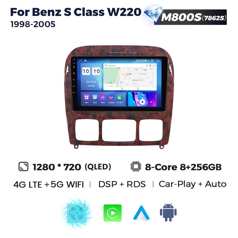 Navifly 2Din Android автомобильный радиоприемник мультимедийный плеер GPS для Mercedes Benz S Class W220 S280 S320 S350 S400 S430 S500 S600 1998-2005