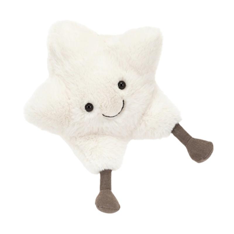 Jellycat Серия забавных предметов Крем Звезда Милая кукла Плюшевая кукла 10 см высотой