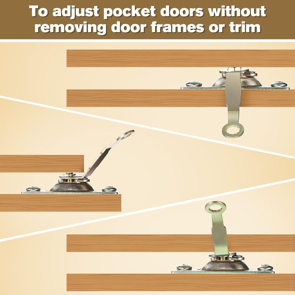 2 Pcs 3/8 Inch Pivot Adjustment Wrench Carbon Steel Door Adjustment Tool Pocket Wrench Closet Door