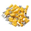 100 шт. FDD5.5-250 Обжимные клеммы-лопатки мама 4-6 мм² (12-10 AWG) Изолированные Желтый Винил