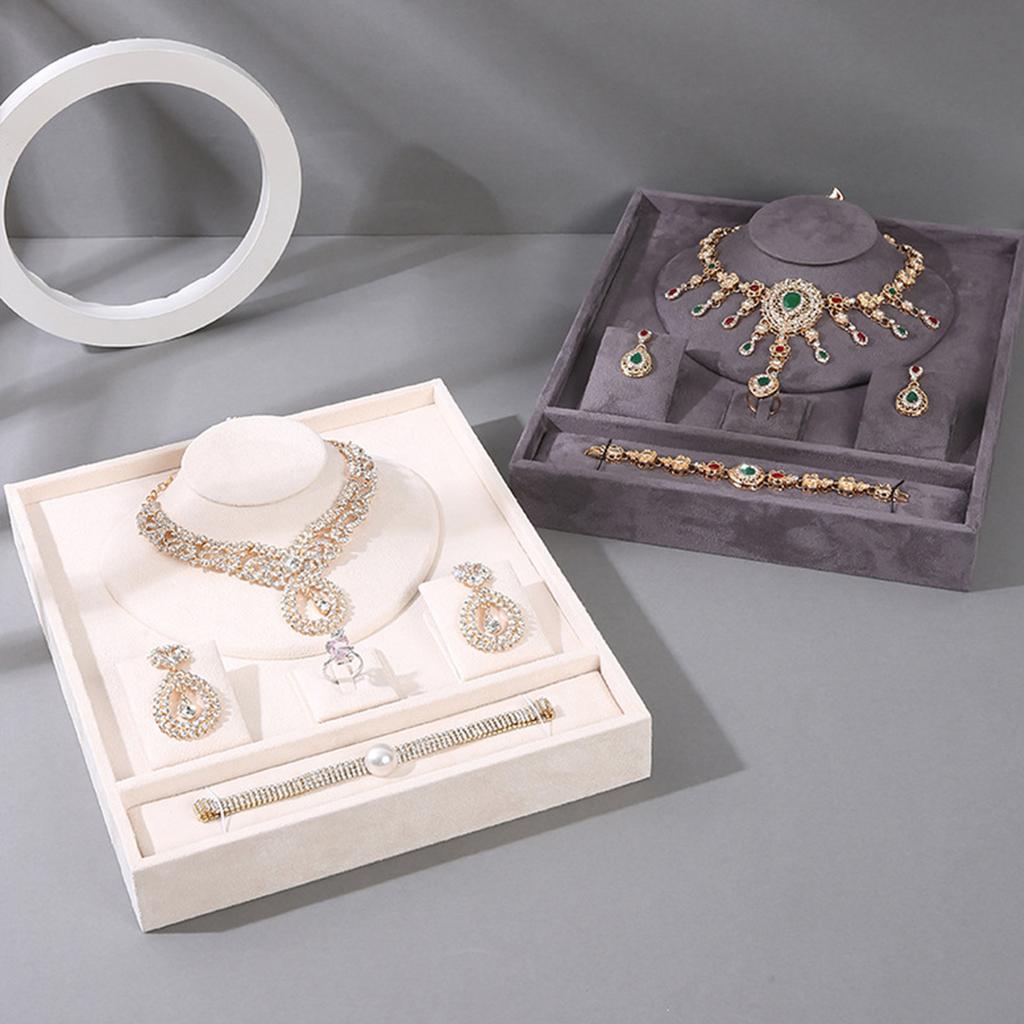 Элегантный бархатный поднос для ювелирных изделий, доска для хранения браслетов, ожерелий и сережек, инструмент для организации аксессуаров