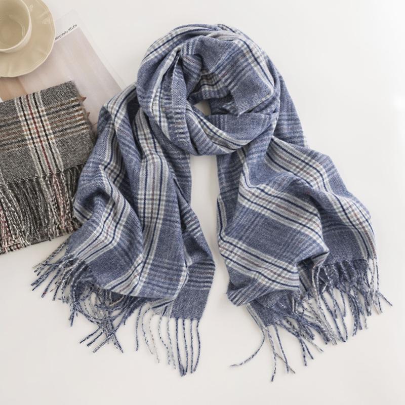 New European and American Street Ladies Commuting All Match Scarf Shawl Dual Purpose Tassel Extended Imitation Cashmere Scarf